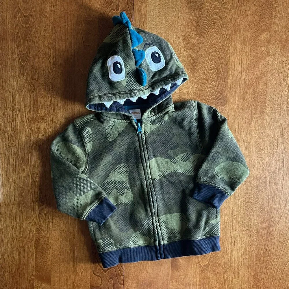 Gymboree camo dino hoodie 2T